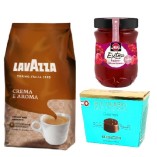 Кофе зерно, конфеты и желе